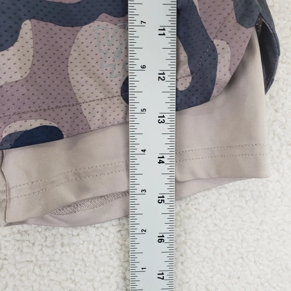 YoungLA 2-in-1 Training Shorts Mens M Blue Camo Gym Fitness Activewear